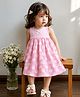 Aomi Blended Woven Sleeveless  Floral Printed Dress - Pink