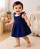 BOOP Crinkled Crepe Woven Sleeveless Solid Dress - Ink Blue