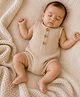 BOOP Crinkled Crepe Woven Sleeveless Solid Romper - Biscuits