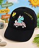 PASSION PETALS Cotton Knit Dinosaur Applique Detailed Cap - Black - Circumference - 46cm