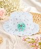 PASSION PETALS Cotton Knit Floral Applique Detailed Hat - Sea Green - Circumference - 30cm