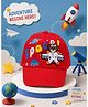 PASSION PETALS Cotton Knit Plane Applique Detailed Cap - Red - Circumference - 46cm