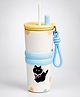 Little Surprise Box Meow & Polka Good Time Series Stainless Steel Tumbler Water Bottle for Kids & Adults, Leakproof Insulated, 710ml-Yellow