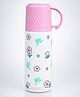 Little Surprise Box Pink Checks Cup Lid Design Sleek Stainless Steel Thermos Water Bottle for Kids, Leakproof Insulated Flask, 350ml-Pink