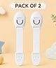 Kritiu Multipurpose Safety Child Proof Cabinet & Drawer Locks Set of 2 - White