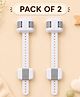Kritiu Multipurpose Adjustable Safety Child Proof Cabinet & Drawer Locks Set of 2 - White