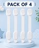 Kritiu Multipurpose Adjustable Safety Child Proof Cabinet & Drawer Locks Set of 4 - White