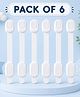 Kritiu Multipurpose Adjustable Safety Child Proof Cabinet & Drawer Locks Set of 6 - White