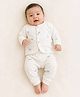 The little lookers Cotton Knit Full Sleeves Dog Printed Coordinating Shirt & Pant Set -  Off White