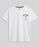 CODEZ Cotton Knit Half Sleeves Strong Future Text Printed Tee - White