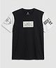 Codez Cotton Knit Football Text Printed Tee - Black