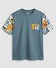 CODEZ Cotton Knit Half Sleeves Skate Board Printed Tee - Grey