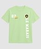 CODEZ Cotton Knit Half Sleeves Numerical Printed Tee - Green