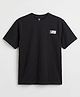 CODEZ Cotton Knit Half Sleeves Basketball Back Printed Tee - Black