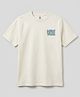 CODEZ Cotton Knit Half Sleeves New York Theme Back Printed Tee - Off White