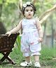 Titrit Muslin Woven Sleeveless Butterfly Printed Romper - White