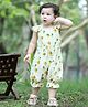Titrit Muslin Woven Cap Sleeves Mango Printed Romper - Yellow