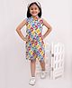 Titrit Cotton Woven Sleeveless Floral Printed Jumpsuit - Multi Colour