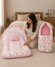 Babytoons Baby Bedding Set for New Born Baby Sleeping Bag & Mosquito Net Bed 0-6 Months  Pink