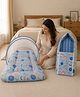 Babytoons 2-in-1 Baby Sleeping Bag & Mattress With Mosquito Net for Newborn 0-6 Months - Blue