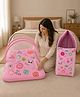 Babytoons 2-in-1 Baby Sleeping Bag & Mattress With Mosquito Net for Newborn 0-6 Months - Pink