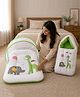 Babytoons Baby Bedding Set New Born Baby Bed With Mosquito Net & Carry Bag 0-6 Months - Green