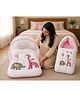 Babytoons Baby Bedding Set New Born Baby Bed With Mosquito Net & Carry Bag 0-6 Months - Pink