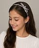 Arendelle Stones Embellsihed Bow Designed Hair Band - Silver