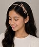 Arendelle Stones Embellsihed Bow Designed Hair Band - Rose Gold