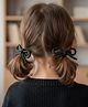 Arendelle Stones Embellsihed Bow Applique Detailed Alligator Hair Clips - Black