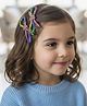 Arendelle Stones Embellsihed Bow Applique Detailed Alligator Hair Clips - Multi Colour