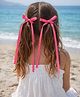 Arendelle Bow Applique Detailed Alligator Hair Clips - Pink
