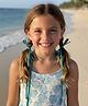 Arendelle Bow Applique Detailed Alligator Hair Clips - Neon Emerald