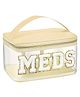 FunBlast Cosmetic Bags for Women - Women Makeup Travel Organizer Toiletry Kit Bag with Handle, Bathroom Bag, Shaving Kit Bag, Cosmetics, Make up Accessories Vanity Bag for Womens (Beige)