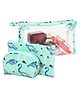FunBlast Travel Makeup Bag with Zipper Lock for Girls & Women - Pack of 3 (Green)