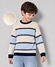 Arias Pullover with Full Sleeves and Striped Design - Blue