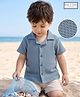 Babyhug 100% Cotton Knit Half sleeves Solid Shirts - Blue