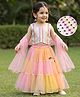 Babyhug Net Woven Sleeveless Sequinned Choli & Lehenga with Dupatta - White