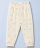 Ollypop Sinker Knit Lounge Pants With Puppy Print - Cream