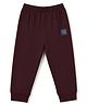 Ollypop Sinker Knit Solid Lounge Pants With Patch - Wine