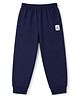 Ollypop Sinker Knit Solid Lounge Pants With Patch - Royal Blue