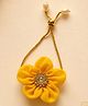 Knotty Ribbons Floral Applique Detailed Bracelet - Yellow
