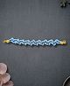 Knotty Ribbons Stone Embellished Twisted Bracelet - Blue