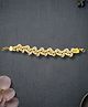 Knotty Ribbons Stone Embellished Twisted Bracelet - Golden