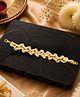 Knotty Ribbons Stone Embellished Twisted Bracelet -  Rose Gold