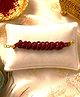 Knotty Ribbons Stone Embellished Twisted Bracelet - Red