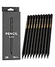 FunBlast 2B Art Pencils for Writing, Sketching, Drafting and Calligraphy - Pack of 10 (Black)
