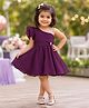 The Magic Wand Woven One Shoulder Embellished Strap Solid Party Dress - Wine