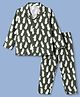 Rikidoos Cotton Woven Full Sleeve Co-Ords Shirt & Pyjama Night Suit with Pineapple Print - Olive Green