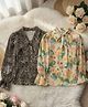 Cutiekins Woven Pack Of 2 Full Sleeves Leopard & Floral Printed Tops - White & Multi Colour
